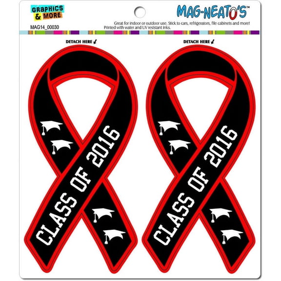 Class Of 2016 Ribbon Awareness - Graduation MAG-NEATO'S(TM) Car/Refrigerator Magnet Set