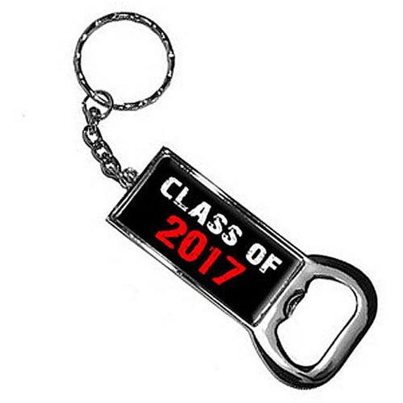 Class Of 2017 Keychain Key Chain Ring Bottle Bottlecap Opener