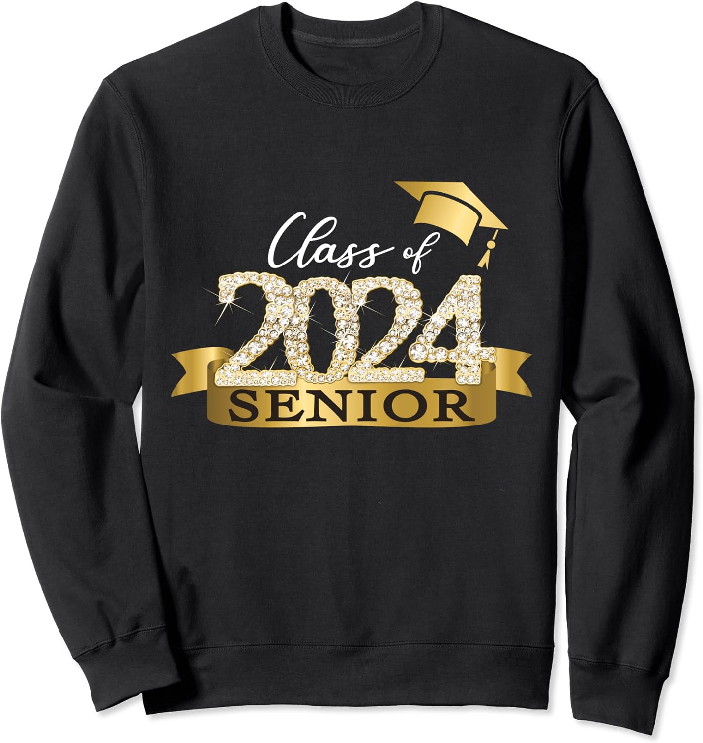 Class Of 2024 Senior Final Year Yellow Black School Outfit Sweatshirt ...