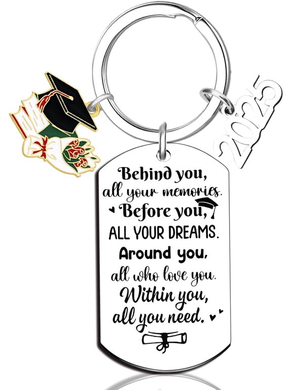 Class Of 2025 Graduation Keychain for College Middle High School Graduate Personalized Gift for Her Him Grad Present Keepsake