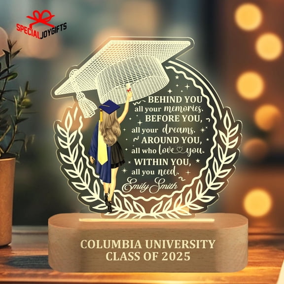 Class Of 2025 Personalized Graduation Table Light Custom Achievement Acrylic Lamp High School College Commemorative Gift For Her