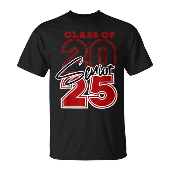 Class Of 2025 Senior Back To School 2025 Graduation Red TShirt ...