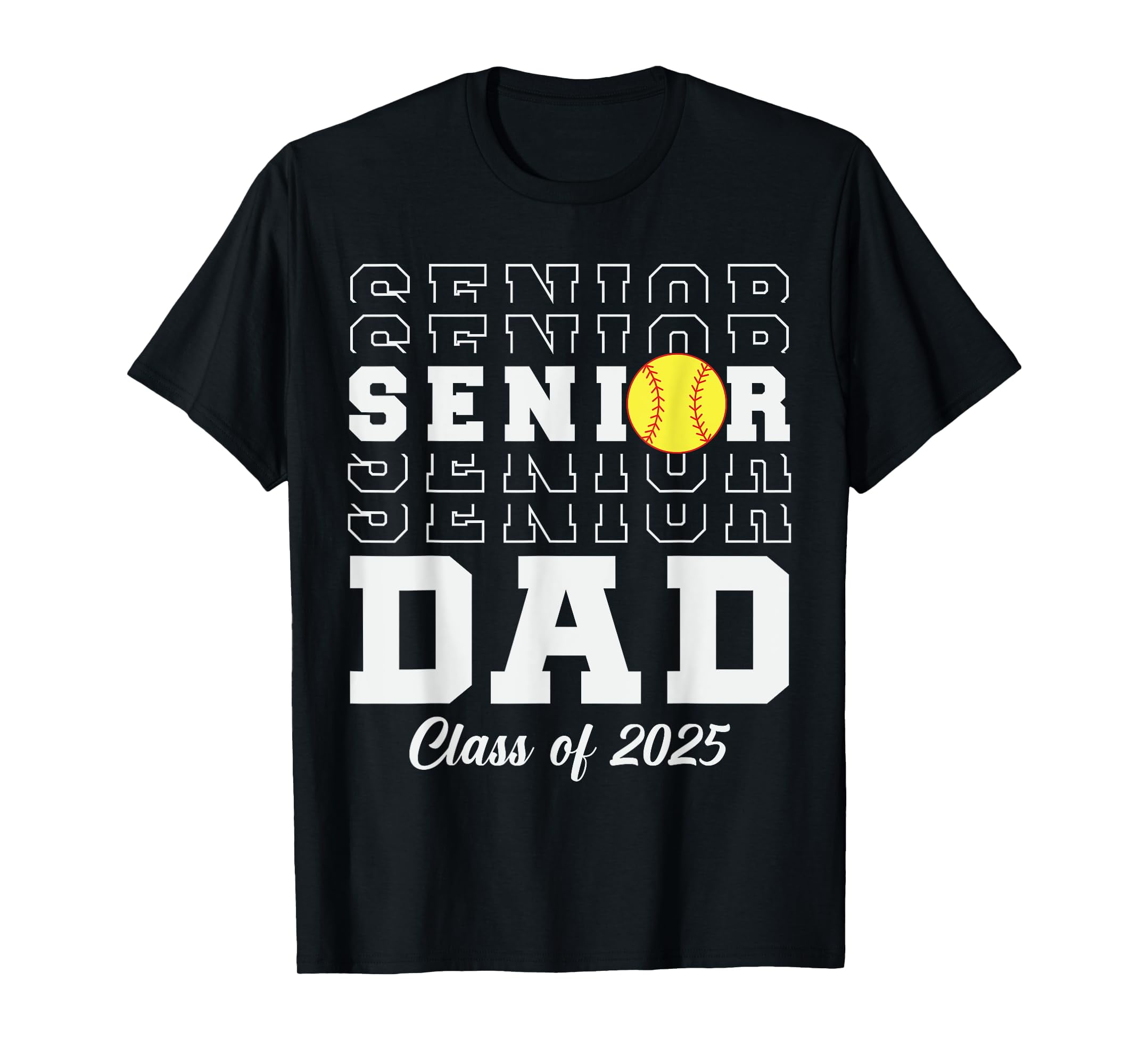 Class Of 2025 Softball Dad Senior Graduation Graduate Men TShirt