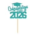 thumbnail image 1 of Class Of 2026 Graduation Cake Topper Glitter Congrats Grad Cake Topper Graduation Party Decoration Paper Cake Topper 5.9in, 1 of 10
