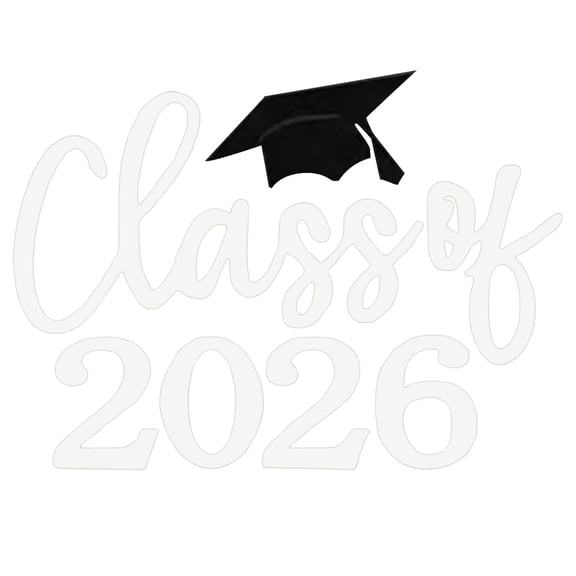 Class Of 2026 Graduation Decal Banner Vinyl Wall Sticker Black Gold Party Backdrop Balloon Arch Decor 1Pc