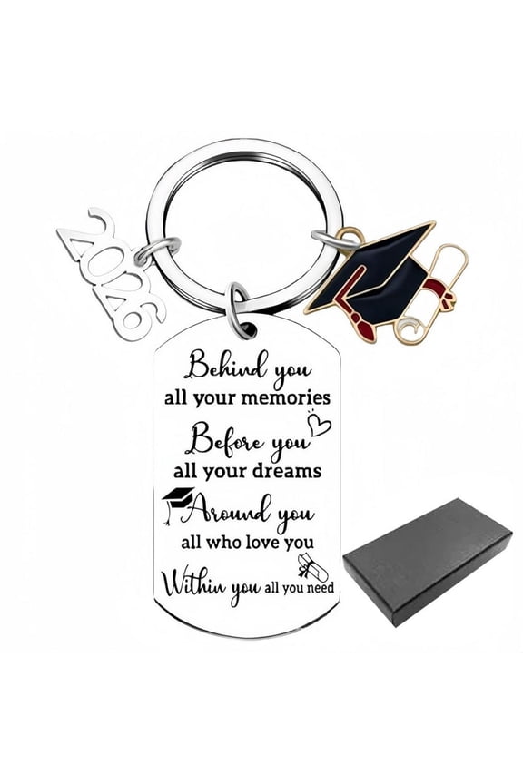 Class Of 2026 Graduation Keyring, 2026 Keychain Graduation Gifts for College Middle High School Graduates Daughter Son