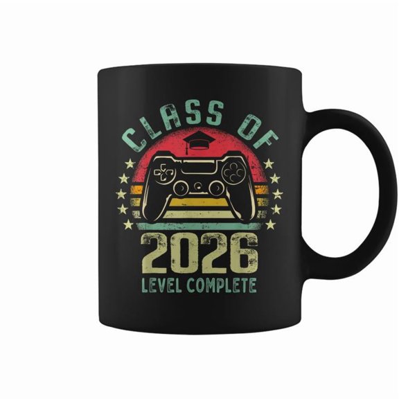 Class Of 2026 Level Complete Video Gamer Senior Graduation Coffee Mugs