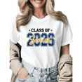 thumbnail image 1 of Class Of 2026 Senior Graduation Graphic Tees Womans Tshirt Shirts Black White S-5XL Tops, 1 of 4