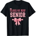 thumbnail image 1 of Class Of 2027 Senior Bow College School Grad 27 Graduation T-Shirt Size S-5XL, 1 of 4