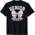 Graduation Class Images Class Of 2027 Senior Coquette Bow T-Shirt Perfect Graduation Gift for ...