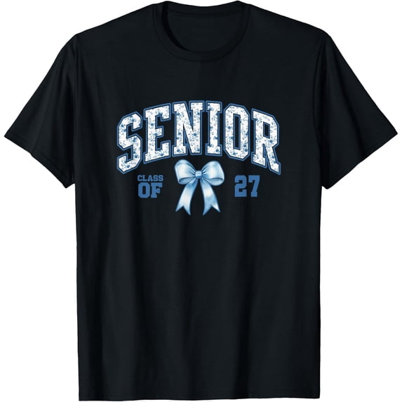 Class Of 2027 Senior Coquette Bow Toile Floral Graduation 27 T-Shirt Unisex S-5Xl Hot Trending Shirt Birthday Gift