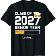 thumbnail image 1 of Class Of 2027 Senior Year Loading Senior 2027 T-Shirt Size S-5XL, 1 of 4