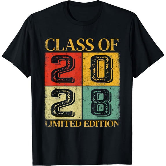 Class Of 2028 T-ShirtMen and women can wear, black T-shirts, gifts. Age: M,L,XL 2XL, 3XL, 122XL