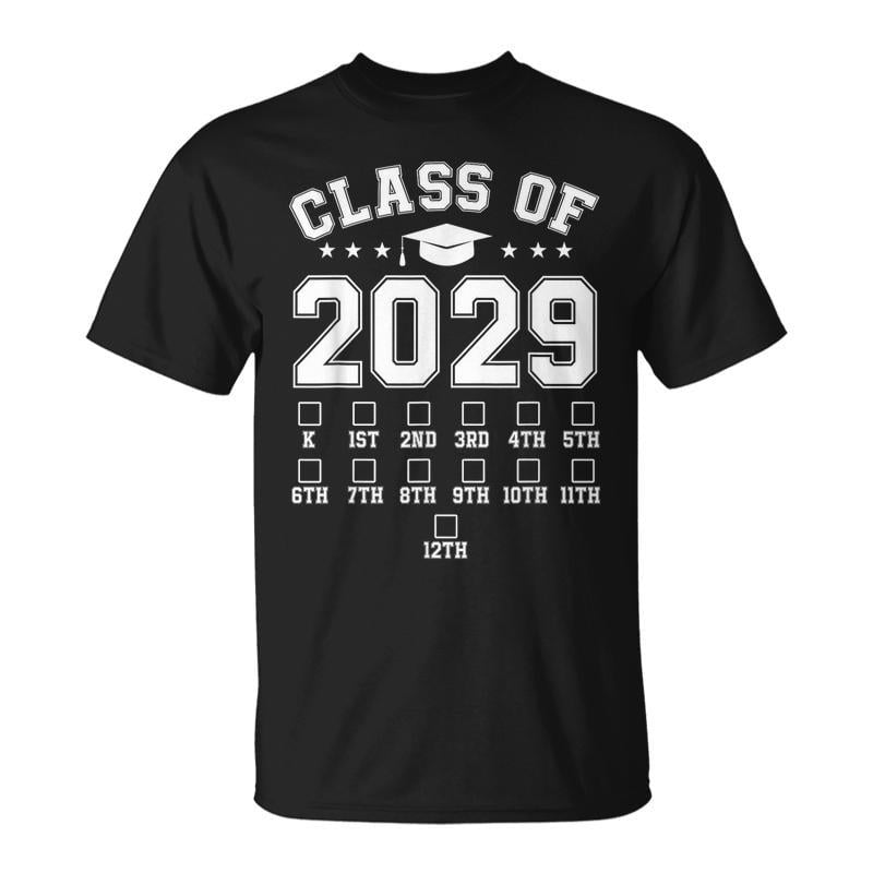 Class Of 2029 Handprint Pre K 12Th Grade Grow With Me Unisex TShirt ...