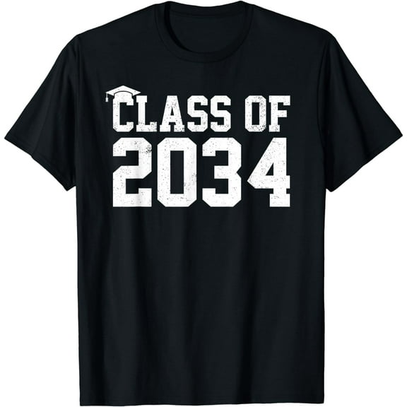 Class Of 2034 Grow With Me Graduation First Day Of School T-Shirt