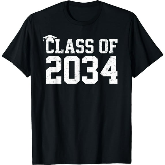 Class Of 2034 Grow With Me Graduation First Day Of School T-Shirt
