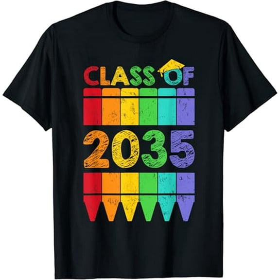 Class Of 2035 Grow With Me Graduation First Day Of School T-Shirt