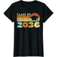 thumbnail image 1 of Class Of 2036 Sunset Retro First Last Day Grow With Me Grad T-Shirt, 1 of 3