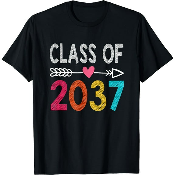 Class Of 2037 Grow With Me First Day Of School Graduation T-Shirt