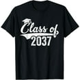 Class Of 2037 Grow With Me Kindergarten Graduation Gift Cotton TShirt