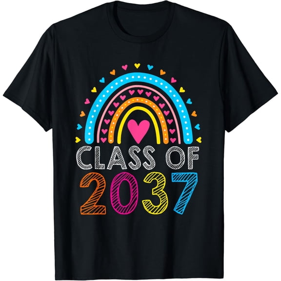 Class Of 2037 Kindergarten Pre-k Grow with Me Graduation Kid T-Shirt