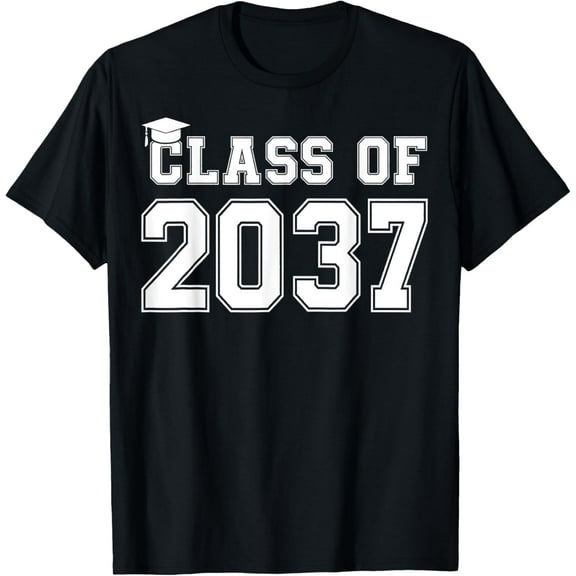 Class Of 2037 Pre K Grow With Me Graduation Boys Girls T-Shirt