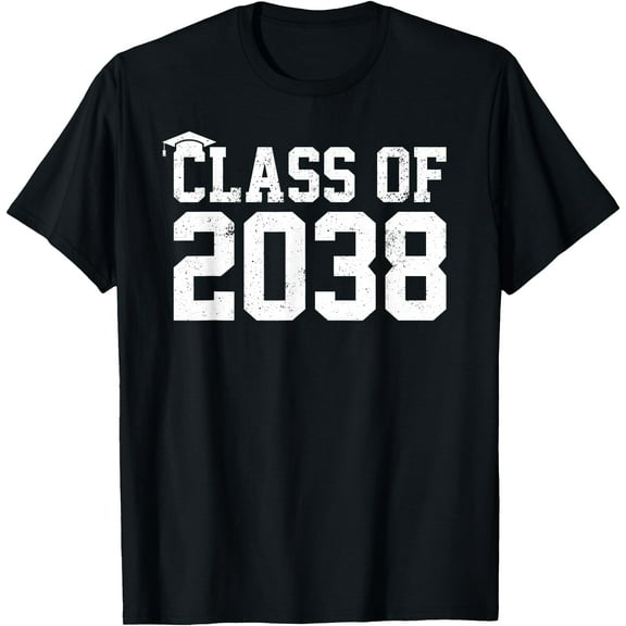 Class Of 2038 Grow With Me Graduation First Day Of School T-Shirt