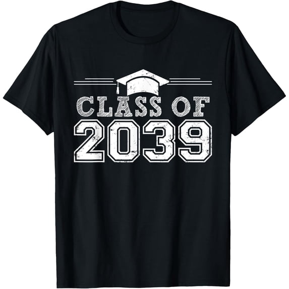 Class Of 2039 T-Shirt, First Day Of School Graduation Tee Size S-5XL