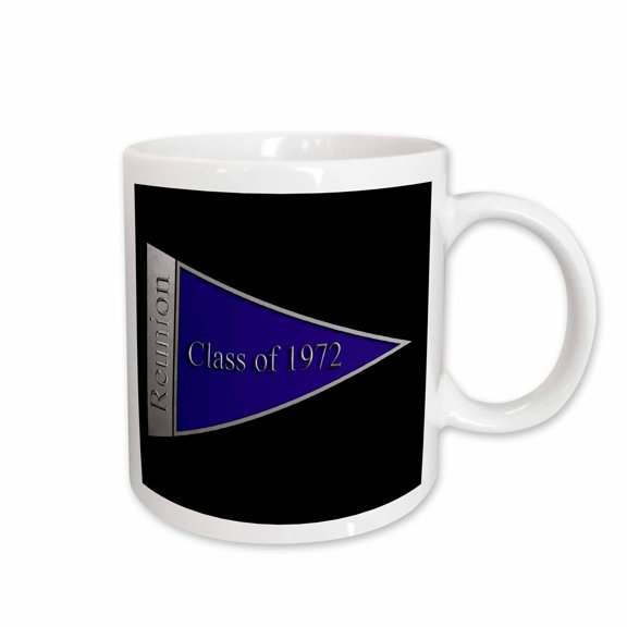 3drose, Class Reunion Design 1972 Blue, 11oz Mug