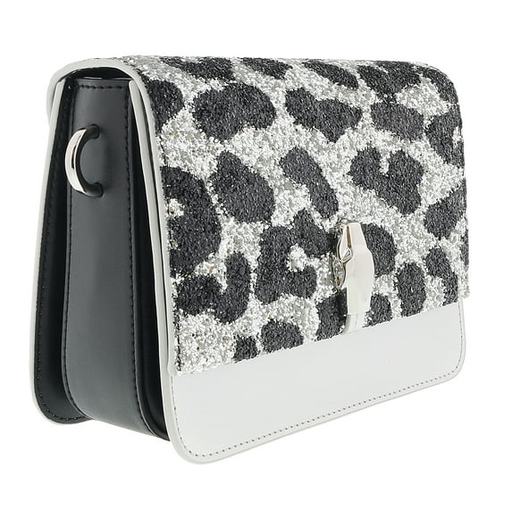 Class Roberto Cavalli Milano Rmx 0 Silver/Black Medium Shoulder Bag for Womens