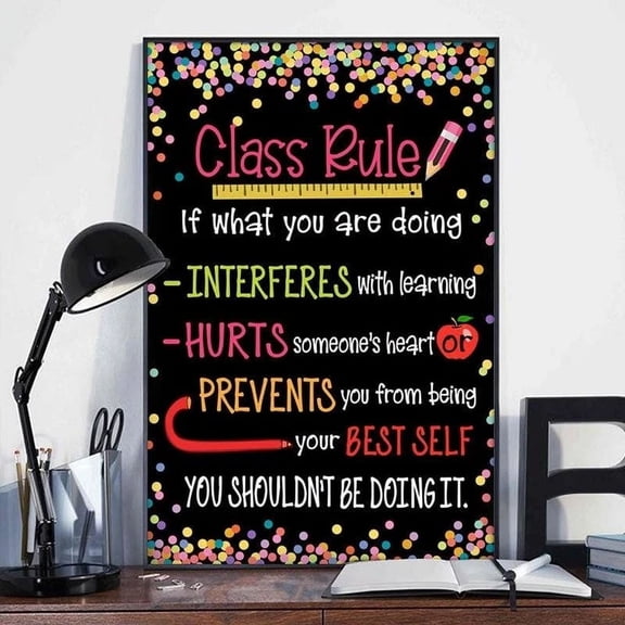 Class Rule If What You Are Doing Teacher Posters Home Decor Vintage Art Print Cute Birthday Gift Wall Art
