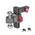 thumbnail image 1 of Class V, 12,500 lb., 6 in. Drop to 6 in. Rise, Adjustable Trailer Hitch Dual Ball Mount, 1 of 9