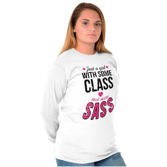 Class and Sass Funny Southern Belle Women's Long Sleeve T Shirt Brisco Brands S