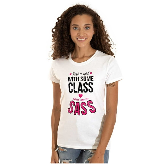 Class and Sass Funny Southern Belle Womens Slim Fit Graphic Tee Brisco Brands S