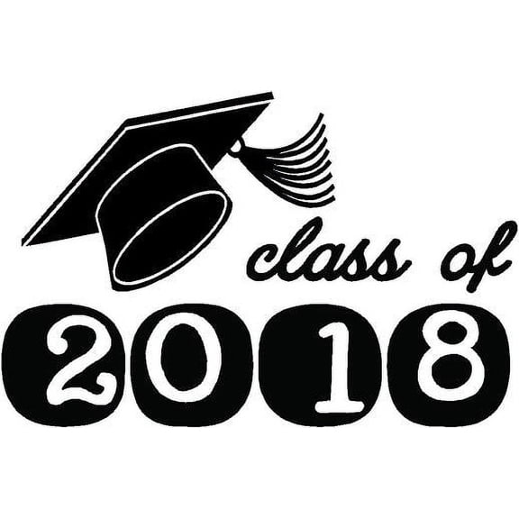 Class of 2018 Graduation Wall Decal - Lettering for Wall Decoration - Vinyl Sticker - 20"x12"