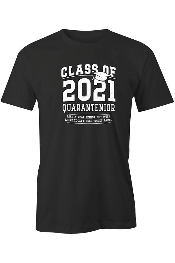 Class of 2021 Quarantenior T-Shirt | Senior Class Black Tee Gift