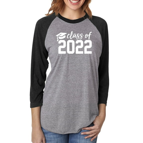Class of 2022 Unisex 3/4 Sleeve Baseball Raglan Tee
