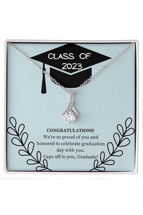 Class of 2023, Gift Necklace, Message Card Graduation Gifts for Her, High School Graduation Gifts for Her, College Graduation,