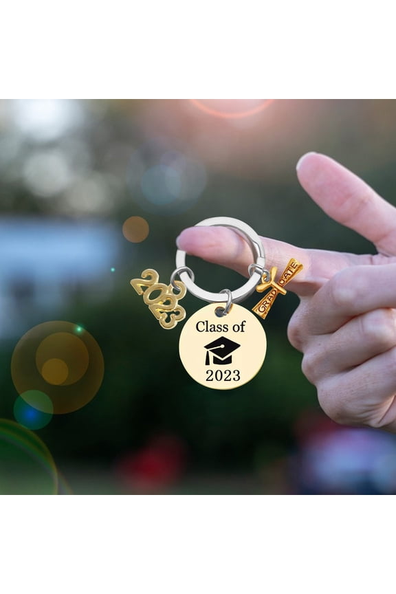 Class of 2023 Graduation Keychain Stainless Steel Inspirational Gift