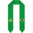 thumbnail image 1 of Class of 2024 Brazil Flag Graduation Stoles Shawl Sash Scraf For Study Aboard International Students Graduation's Day, 1 of 6