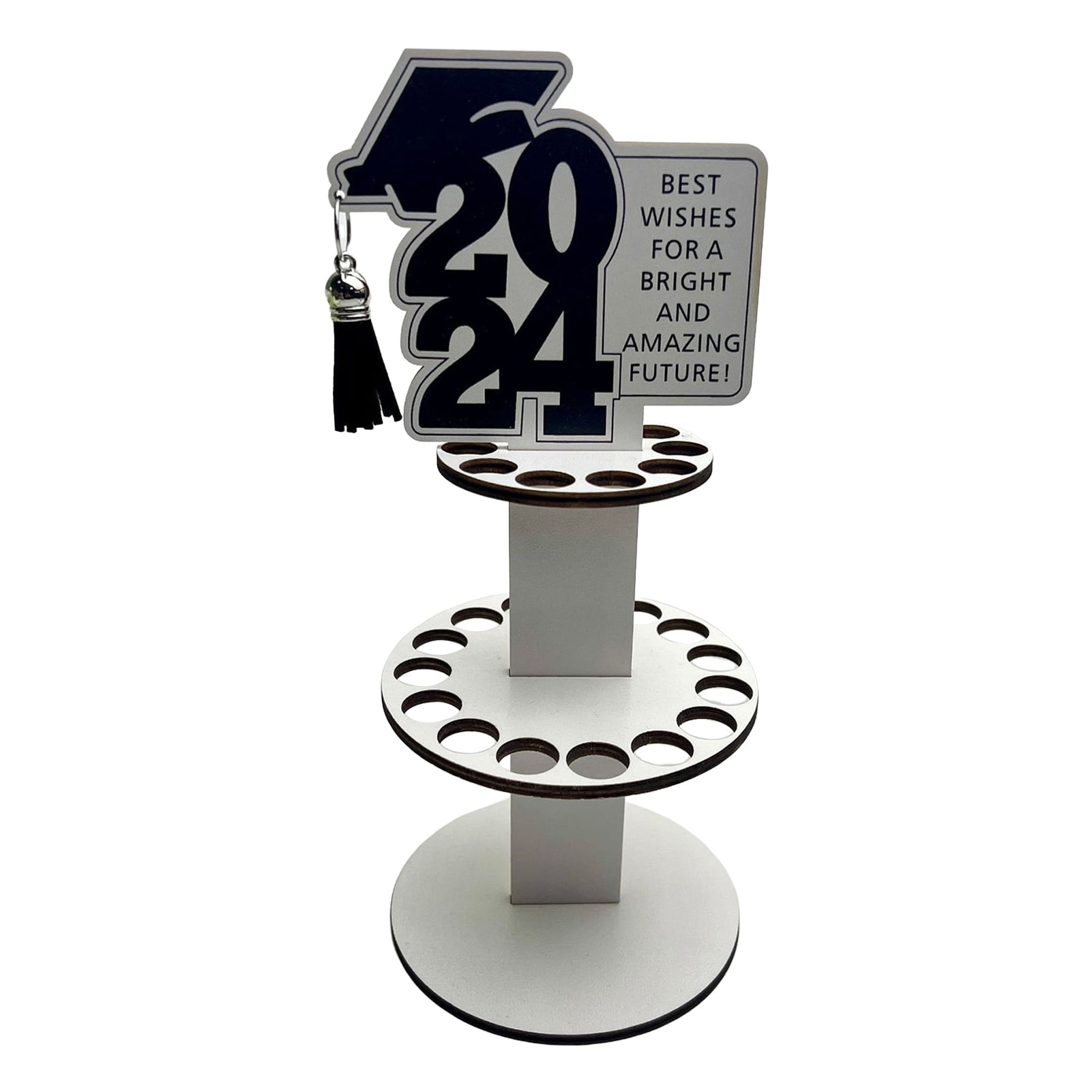 Class of 2024 Graduation Money Holder Wallet Pine Wood Bachelor Hat