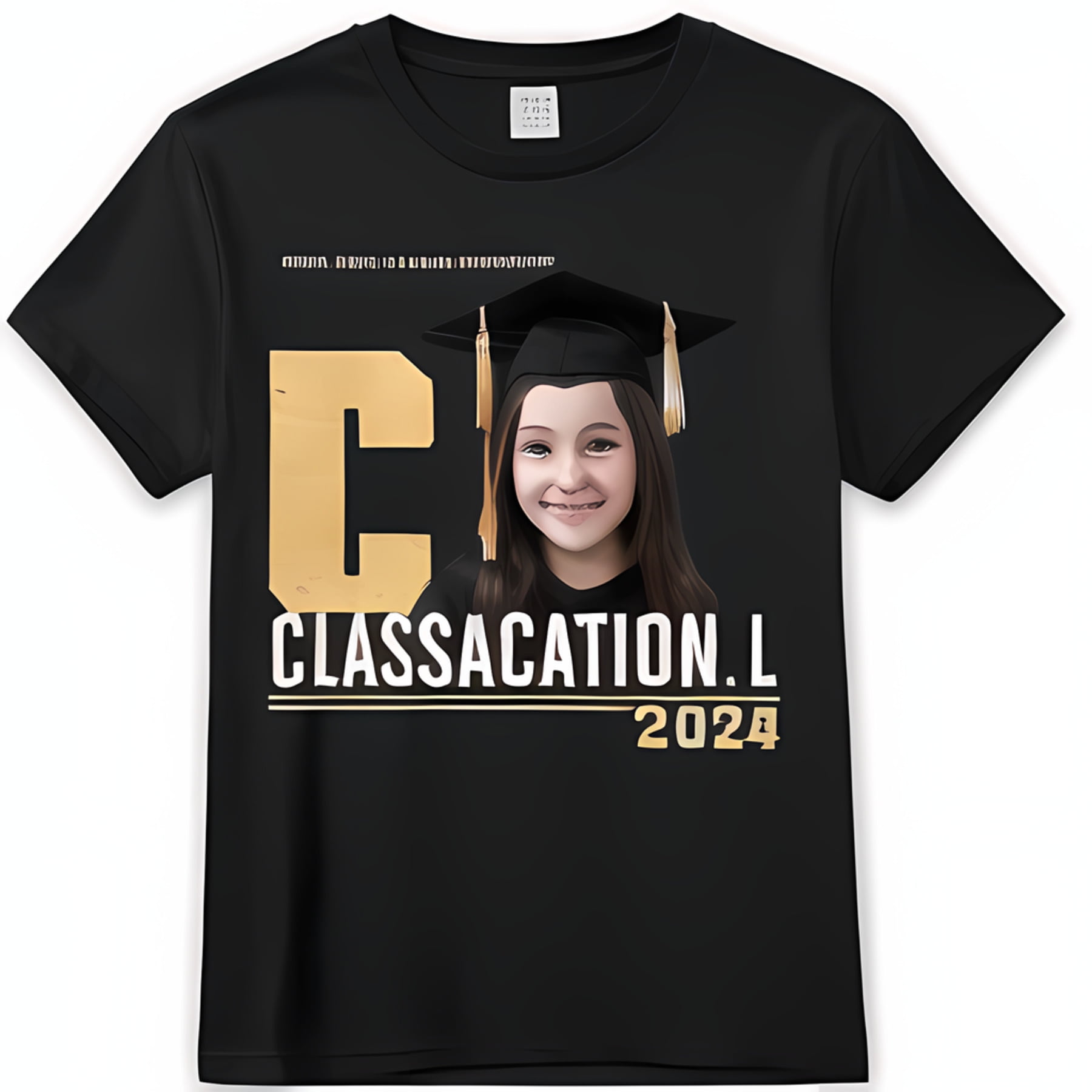 Class of 2024 Graduation T-Shirt with Stunning Golden Accents and
