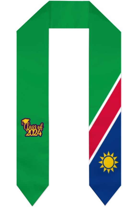 Class of 2024 Namibia Flag Graduation Stoles Shawl Sash Scraf For Study Aboard International Students Graduation's Day