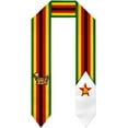 thumbnail image 1 of Class of 2024 Zimbabwe Flag Graduation Stoles Shawl Sash Scraf For Study Aboard International Students Graduation's Day, 1 of 6