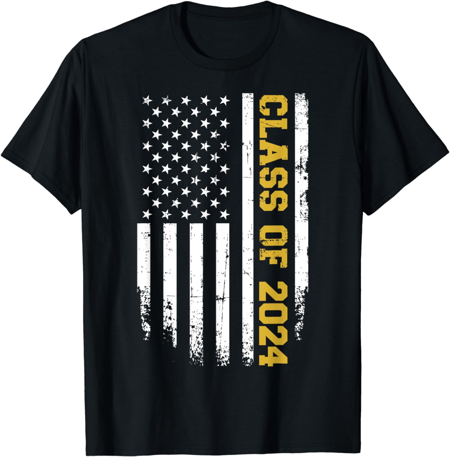 Class of 2024 graduation us vintage flag Cotton TShirt