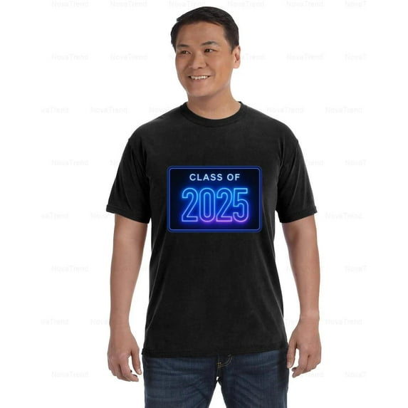 Class of 2025 Comfort Color T-Shirt Unique Bold Lettering Graduation Tee, Unisex, up to size 4XL