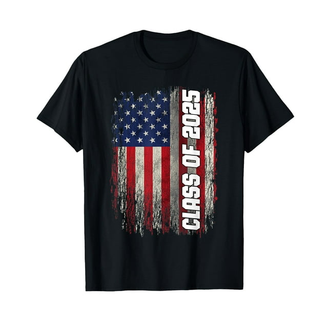 Class of 2025 Funny Senior 2025 USA American Flag TShirt