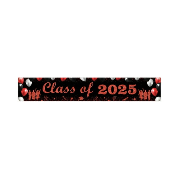 Class of 2025 Graduation Banner Celebrate Achievements With Stylish Party Decoration For Memorable Events
