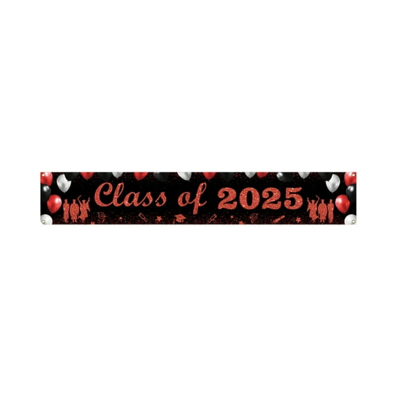 Class of 2025 Graduation Banner Celebrate Achievements With Stylish Party Decoration For Memorable Events