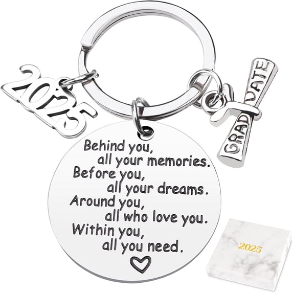 Class of 2025 Graduation Keychain Senior 2025 Graduation Gift for Her Him, College High School Student Graduation Gift